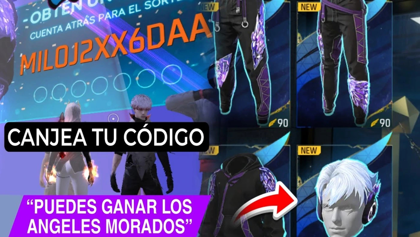 Angelicales morados de Milo J en Free Fire