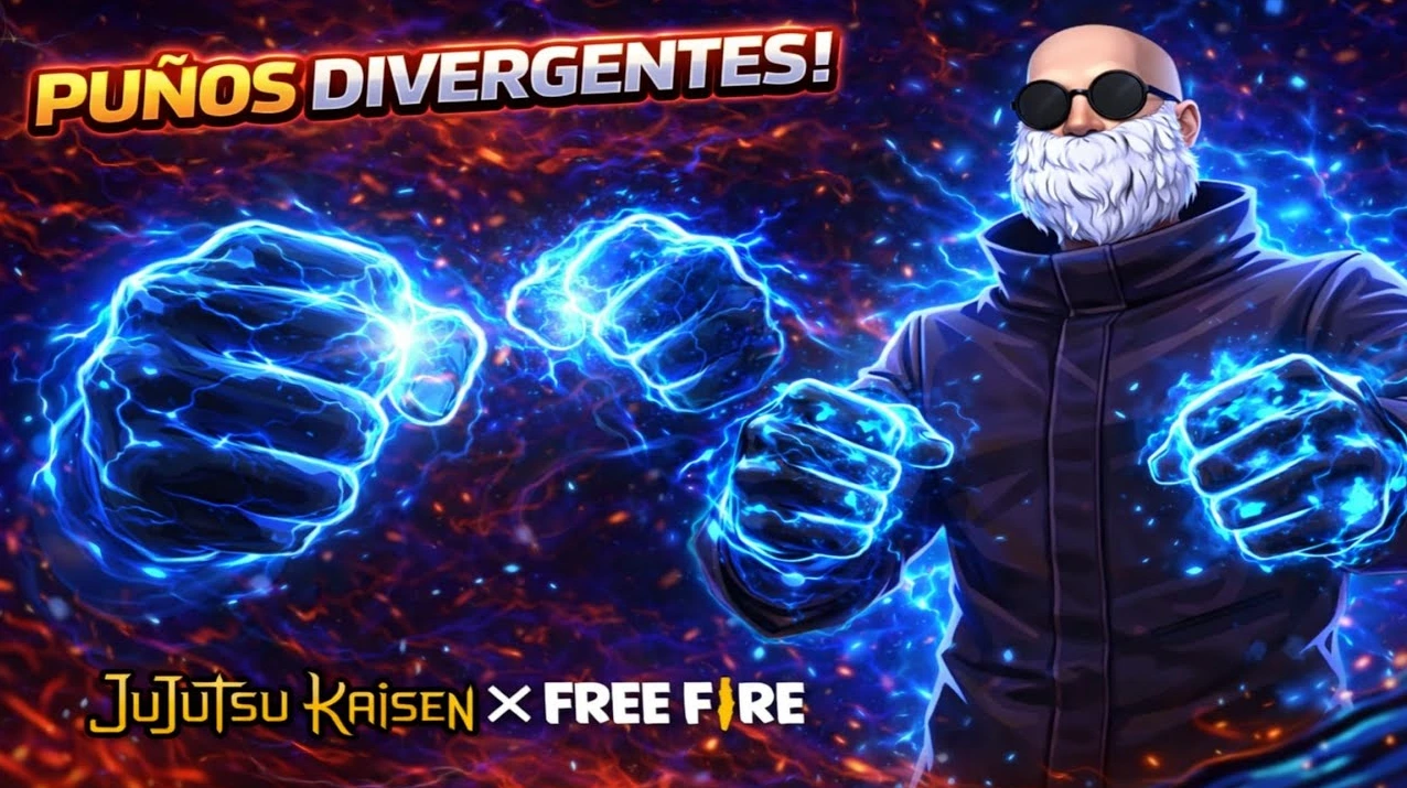 Puños divergentes de Jujutsu Kaisen de Free Fire