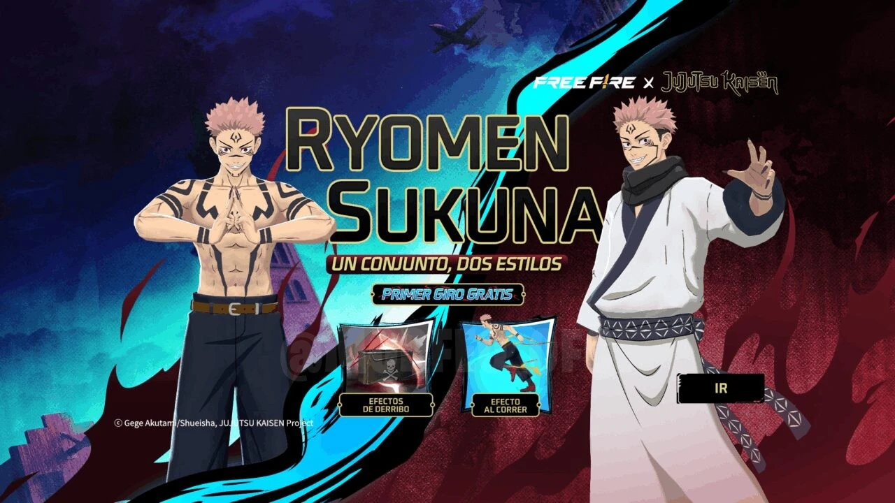 Skins de Sukuna Free Fire